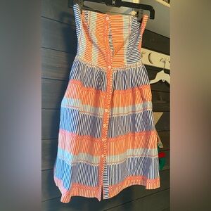 Women’s Button Up Strapless Dress